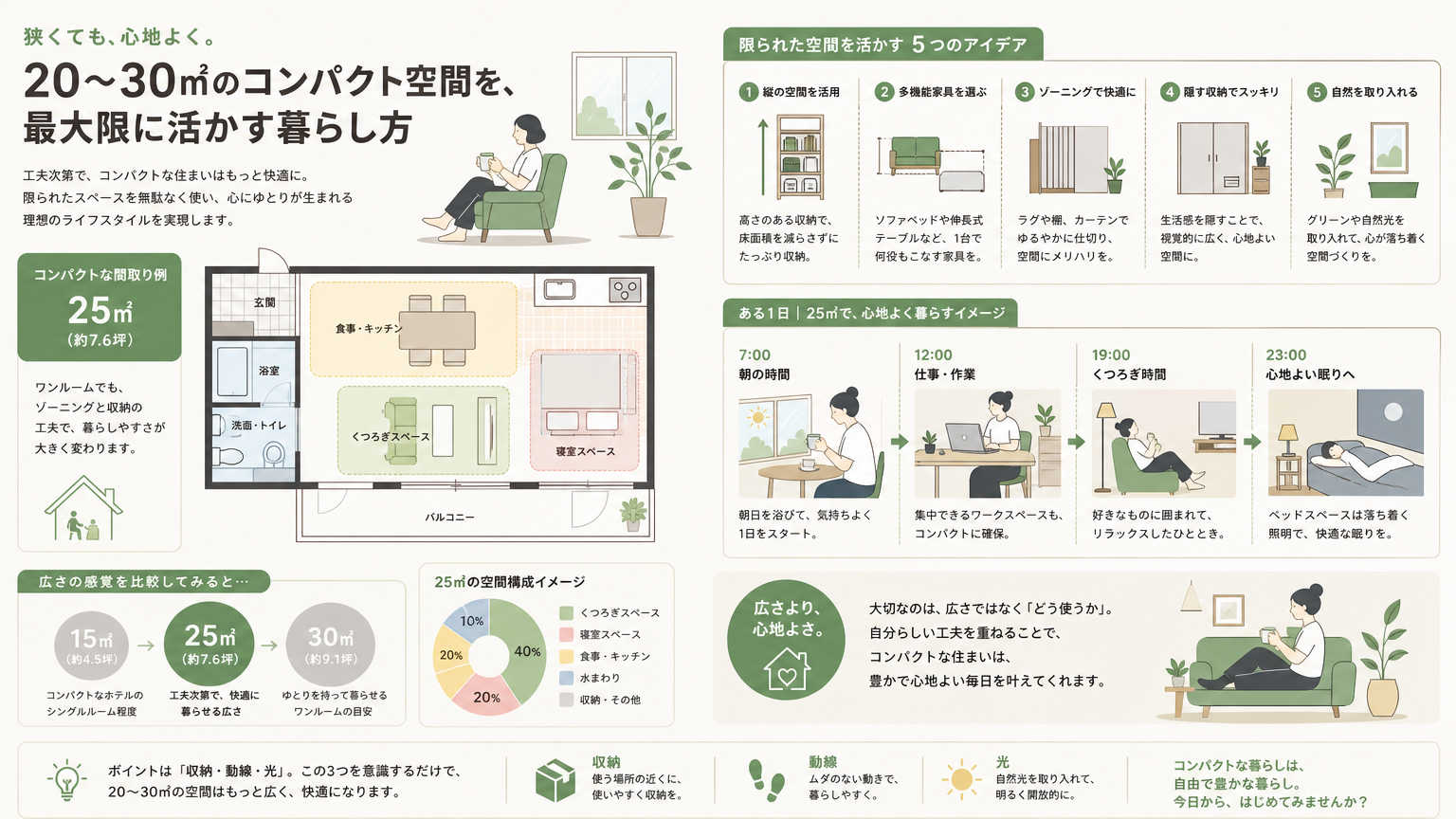 コンパクトな間取り活用とは|限られた空間を最大限に活かす工夫